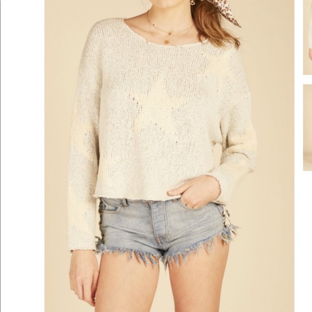 Vintage Havana | Cropped Pastel Star Sweater